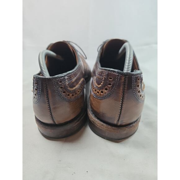 Allen Edmond Morgan Brown Leather WingTip Oxford Dress Shoes Men Size 10 D main image 10